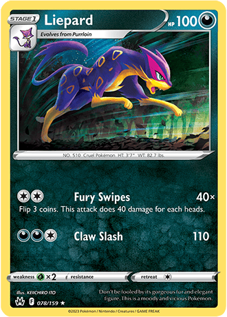 Liepard  78/159 Pokémon TCG Crown Zenith