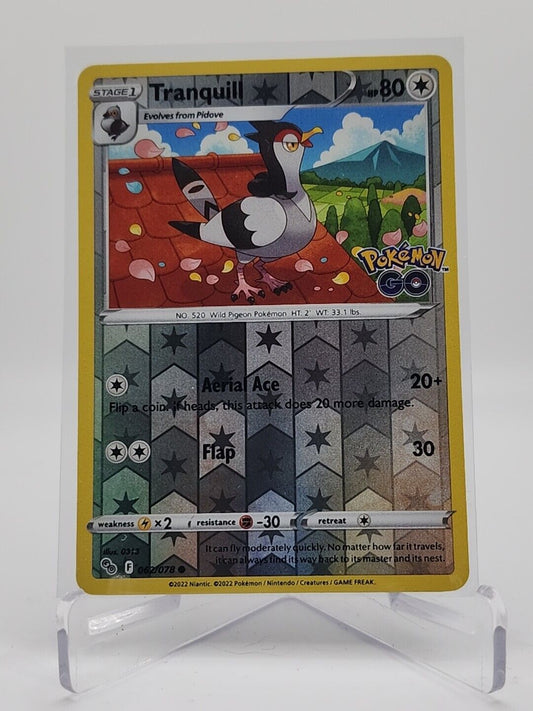 Tranquill [Reverse Holo] 62/78 Pokémon TGC Pokemon Go