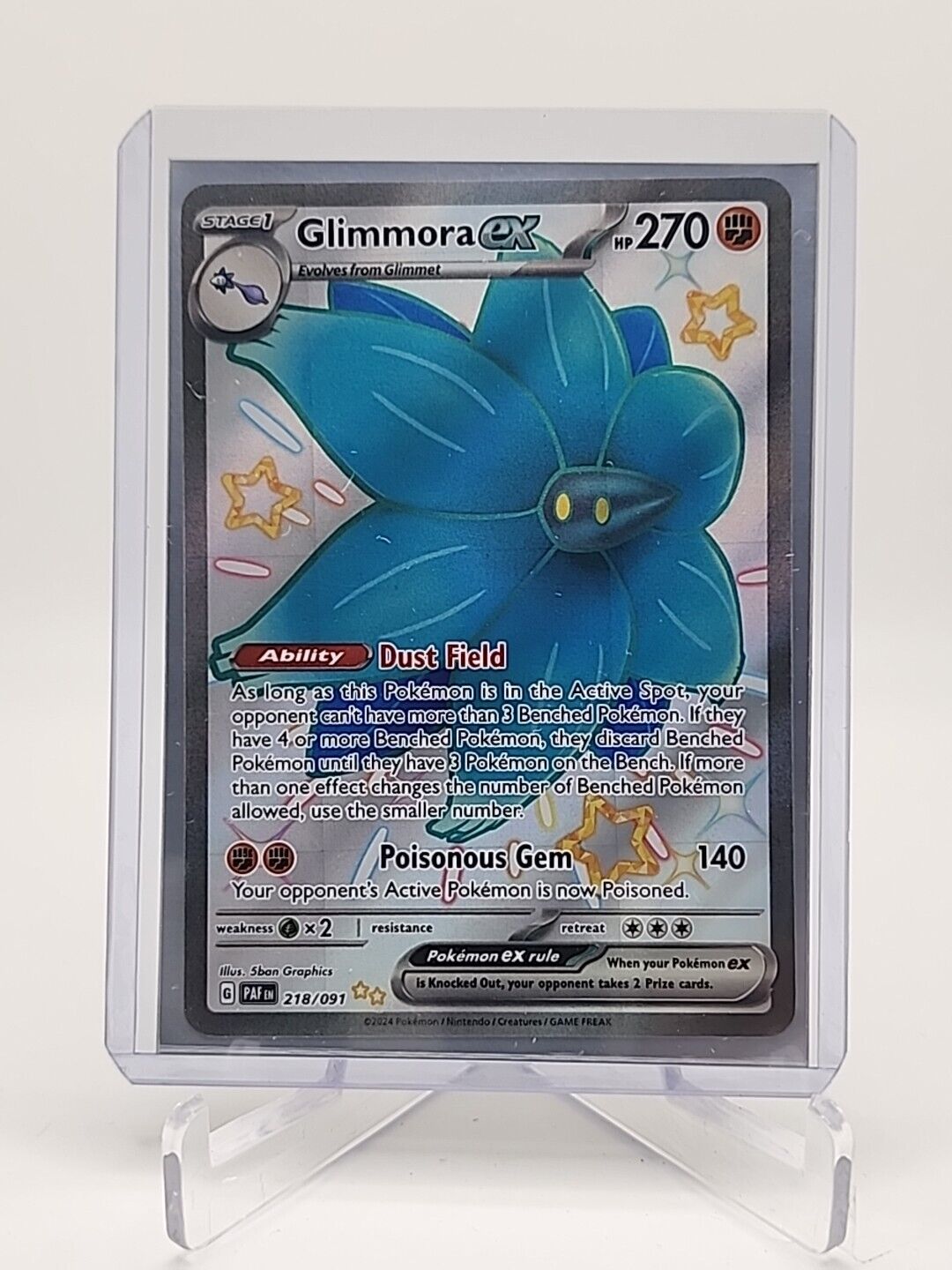 Glimmora ex  218/91 Pokémon TCG Paldean Fates