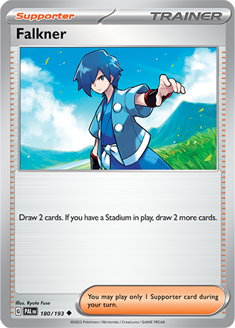 Falkner [Reverse Holo]  180/193 Pokémon TCG Paldea Evolved