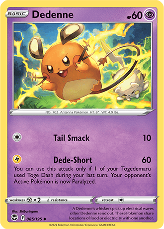 Dedenne  85/195 Pokémon TCG Silver Tempest