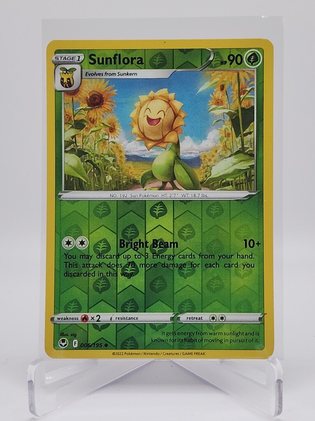 Sunflora [Reverse Holo]  6/195 Pokémon TCG Silver Tempest