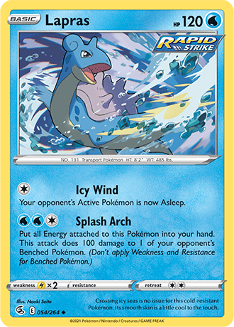 Lapras  54/264 Pokémon TCG Fusion Strike