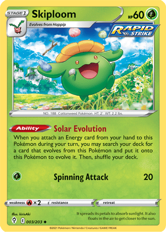 Skiploom  3/203 Pokémon TCG Evolving Skies