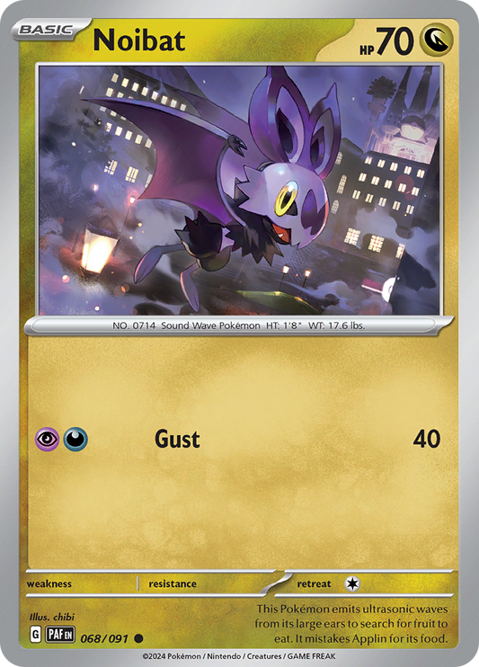 Noibat  68/91 Pokémon TCG Paldean Fates