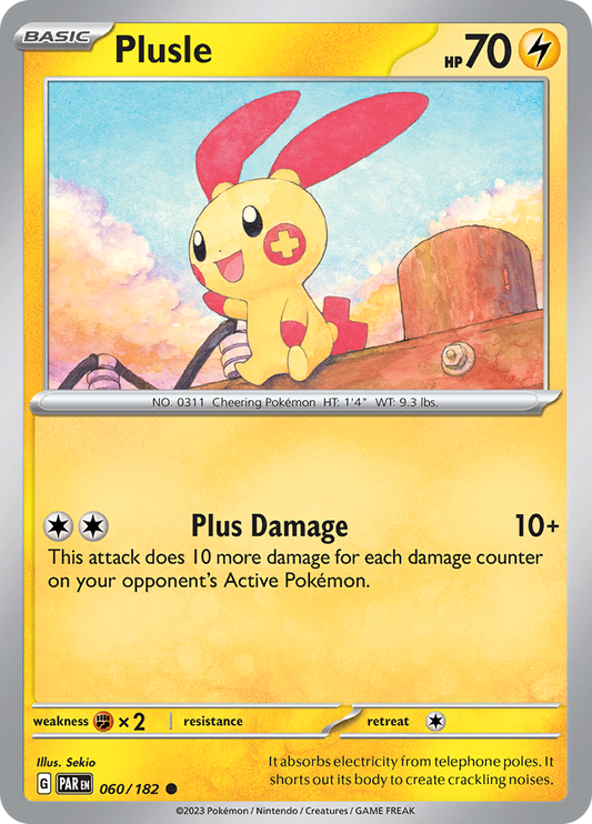 Plusle  60/182 Pokémon TCG Paradox Rift