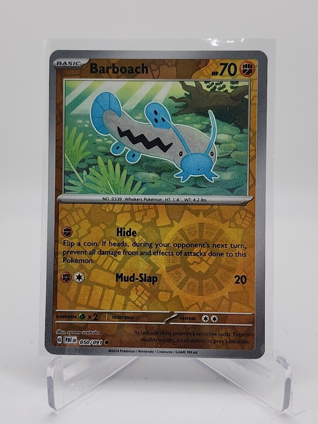 Barboach [Reverse Holo]  50/91 Pokémon TCG Paldean Fates