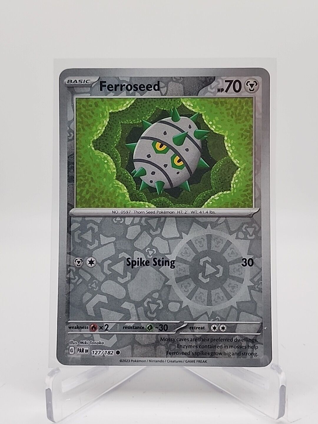 Ferroseed [Reverse Holo]  127/182 Pokémon TCG Paradox Rift