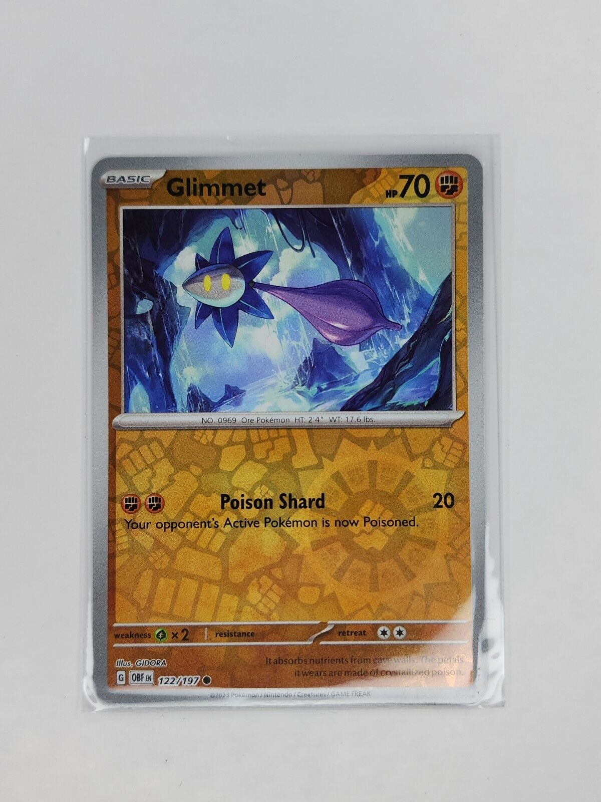 Glimmet [Reverse Holo] 122/197 Pokémon TGC Obsidian Flames