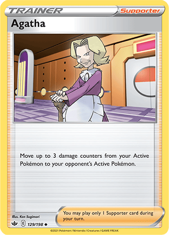 Agatha [Reverse Holo]  129/203 Pokémon TCG Chilling Reign