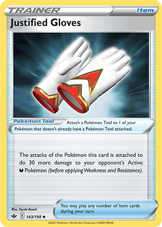 Justified Gloves [Reverse Holo]  143/203 Pokémon TCG Chilling Reign