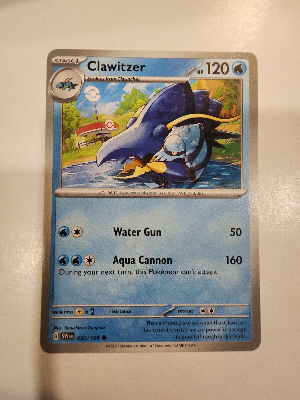 Clawitzer 50/198 Pokémon TGC Scarlet & Violet