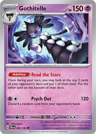 Gothitelle  92/193 Pokémon TCG Paldea Evolved