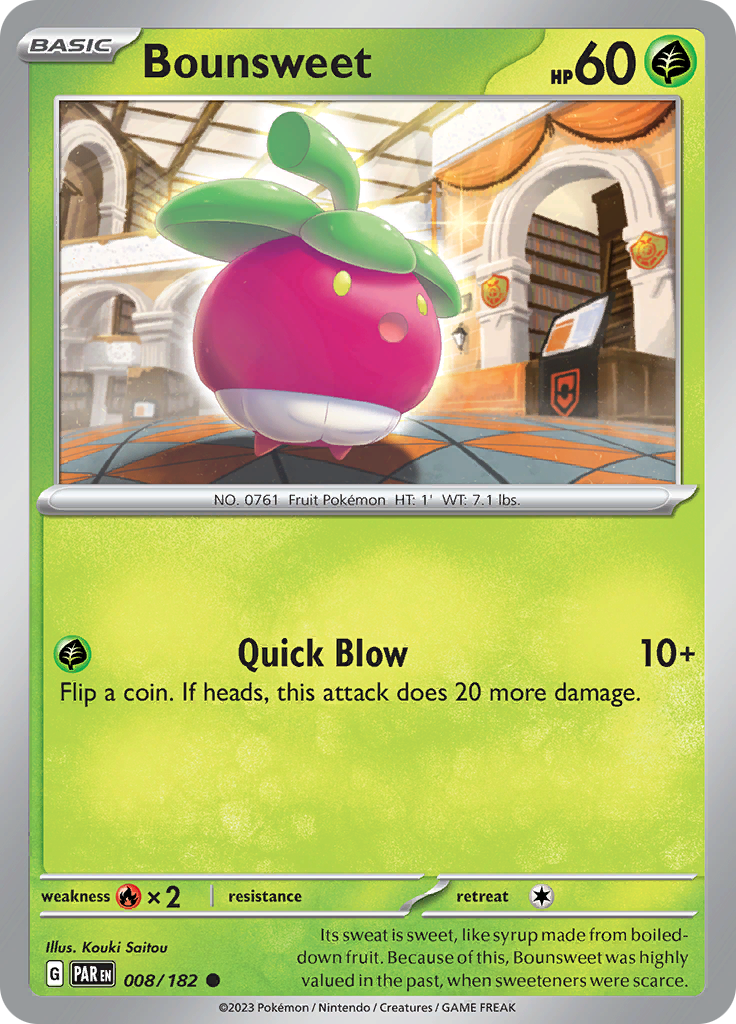 Bounsweet  8/182 Pokémon TCG Paradox Rift