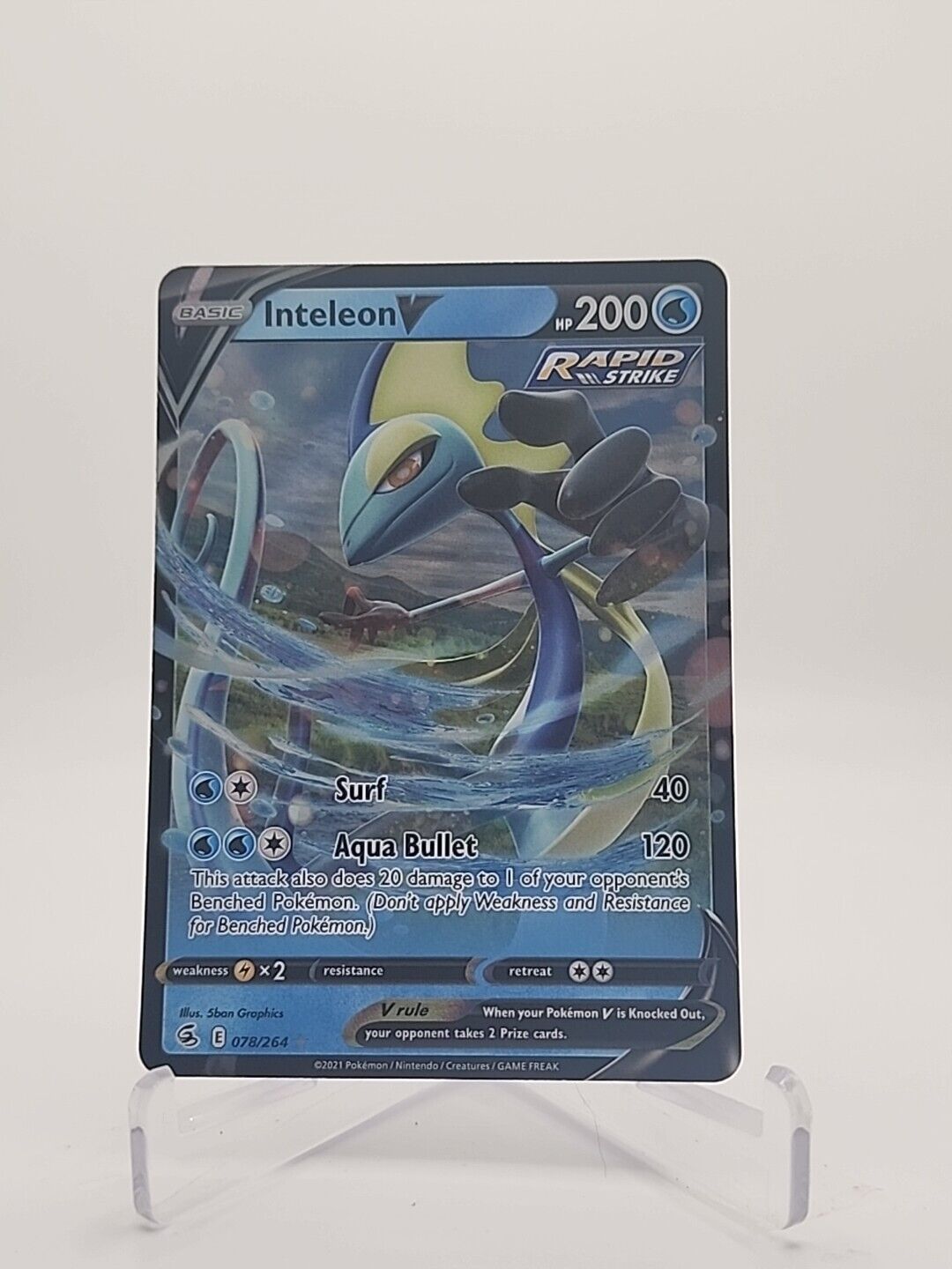 Inteleon V 78/264 Pokémon TGC Fusion Strike