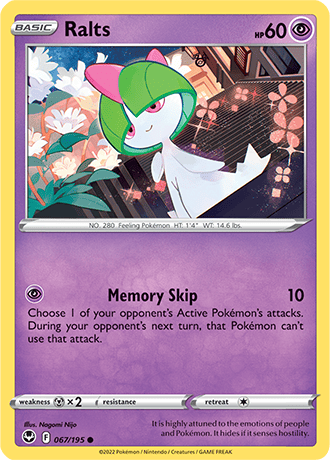 Ralts  67/195 Pokémon TCG Silver Tempest