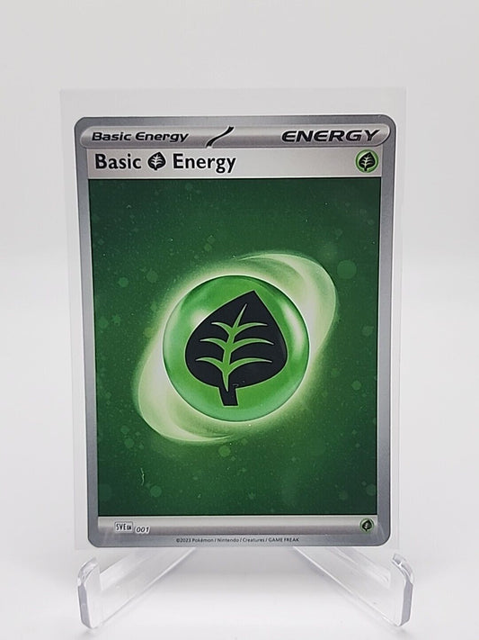 #001 Basic Grass Energy [Holo] Pokémon TCG Scarlet & Violet - 151