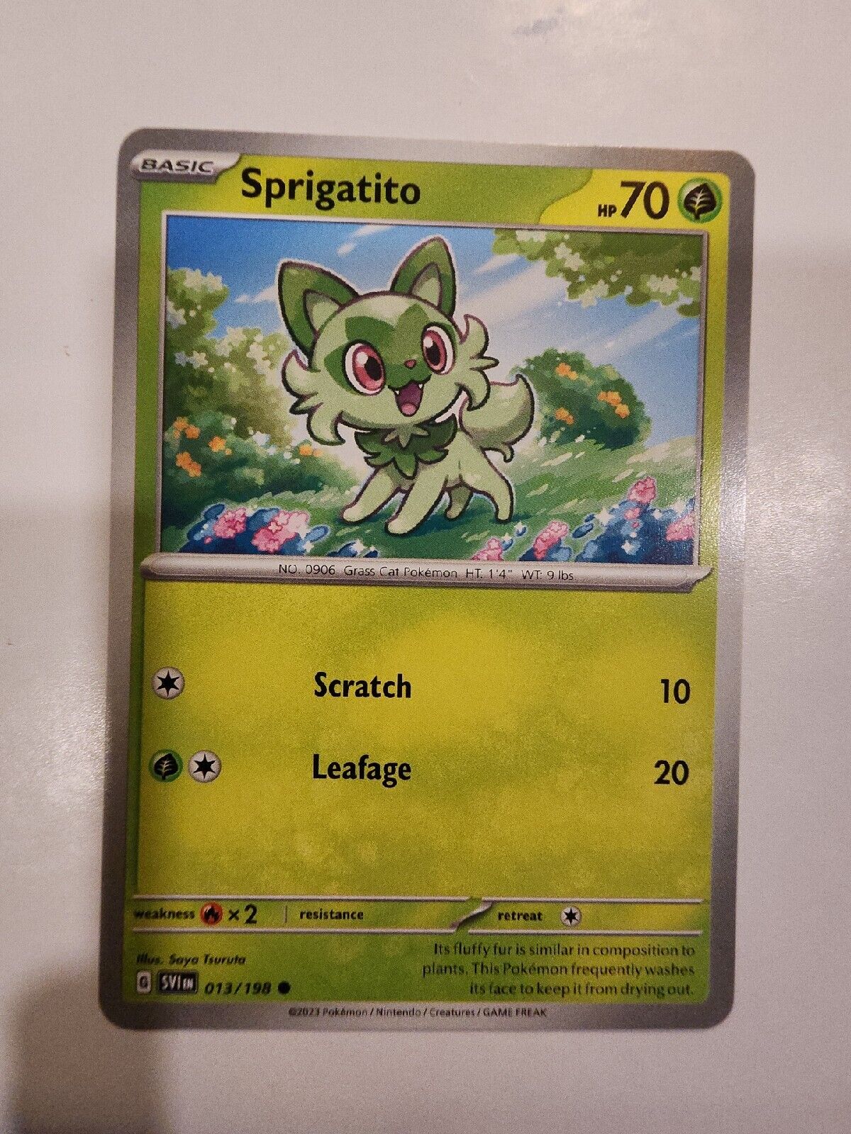 Sprigatito 13/198 Pokémon TGC Scarlet & Violet