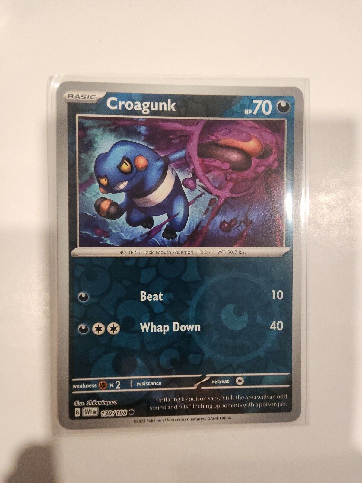 Croagunk [Reverse Holo] 130/198 Pokémon TGC Scarlet & Violet