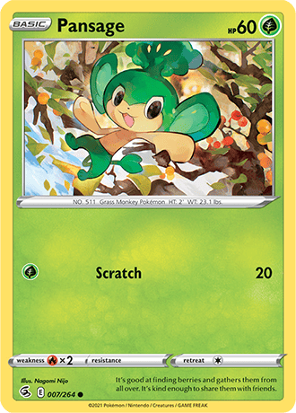 Pansage  7/264 Pokémon TCG Fusion Strike