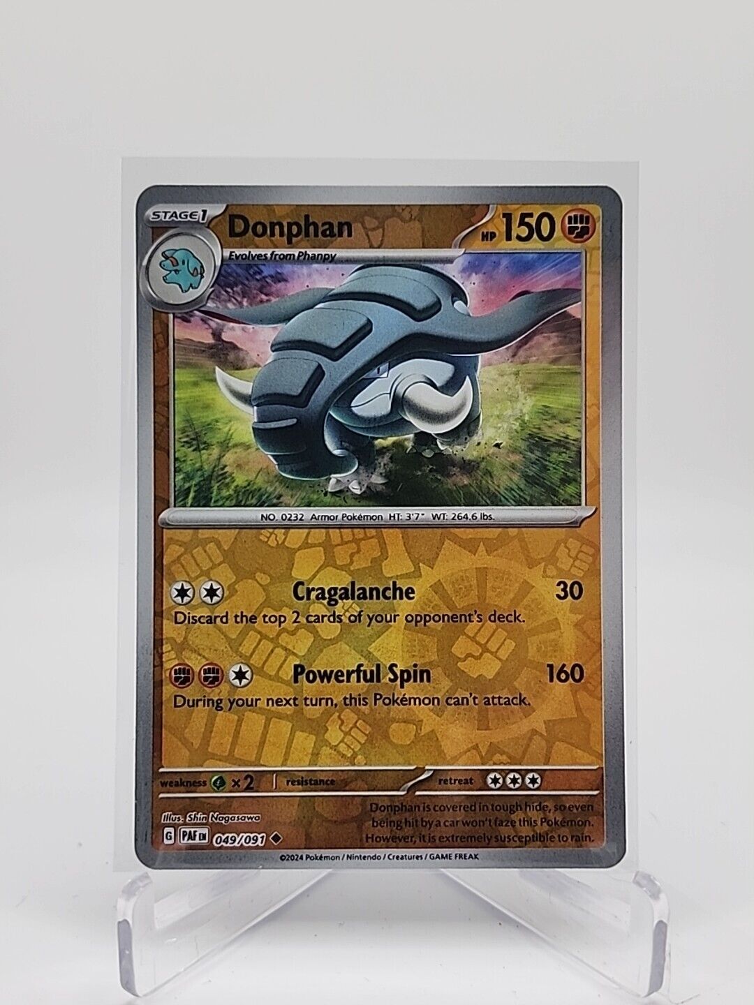 Donphan [Reverse Holo]  49/91 Pokémon TCG Paldean Fates