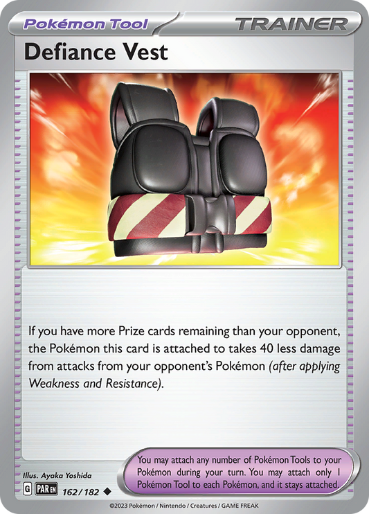 Defiance Vest  162/182 Pokémon TCG Paradox Rift