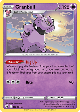 Granbull  116/264 Pokémon TCG Fusion Strike