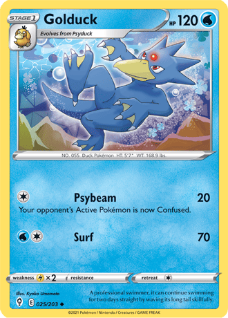 Golduck  25/203 Pokémon TCG Evolving Skies