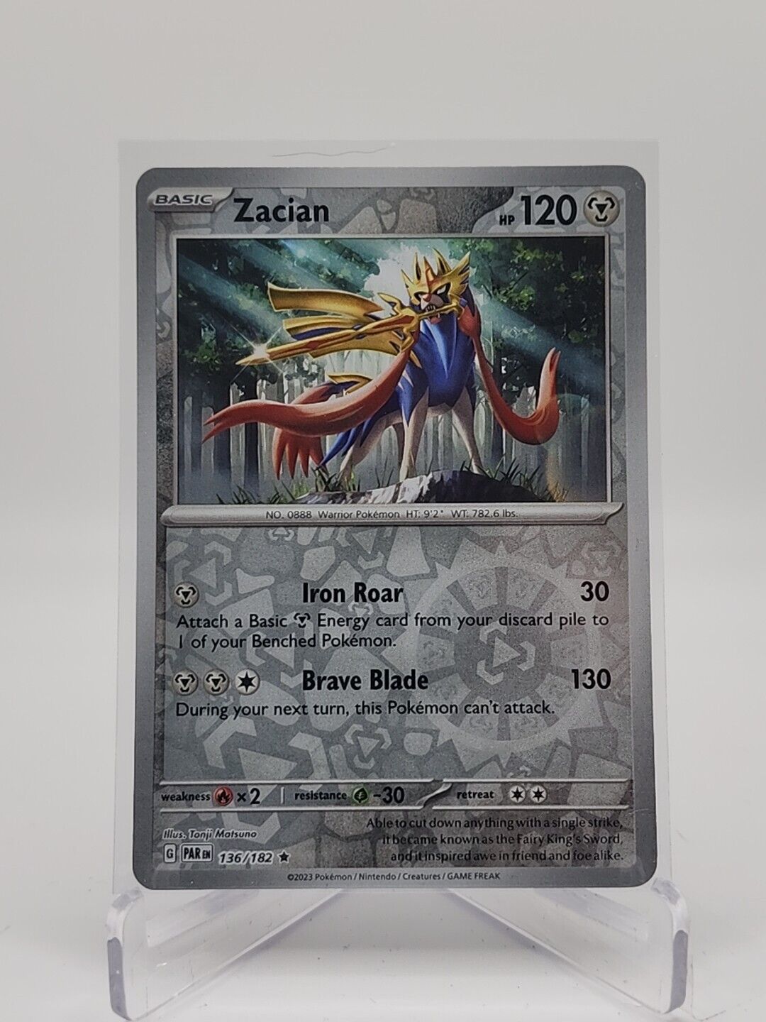 Zacian [Reverse Holo]  136/182 Pokémon TCG Paradox Rift