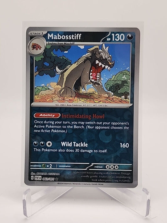 Mabosstiff [Reverse Holo]  63/91 Pokémon TCG Paldean Fates