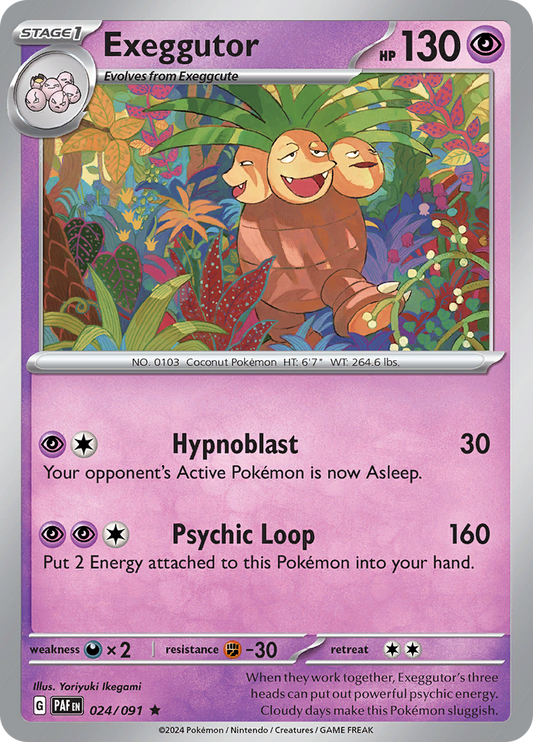 Exeggutor  24/91 Pokémon TCG Paldean Fates