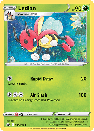 Ledian  5/203 Pokémon TCG Chilling Reign