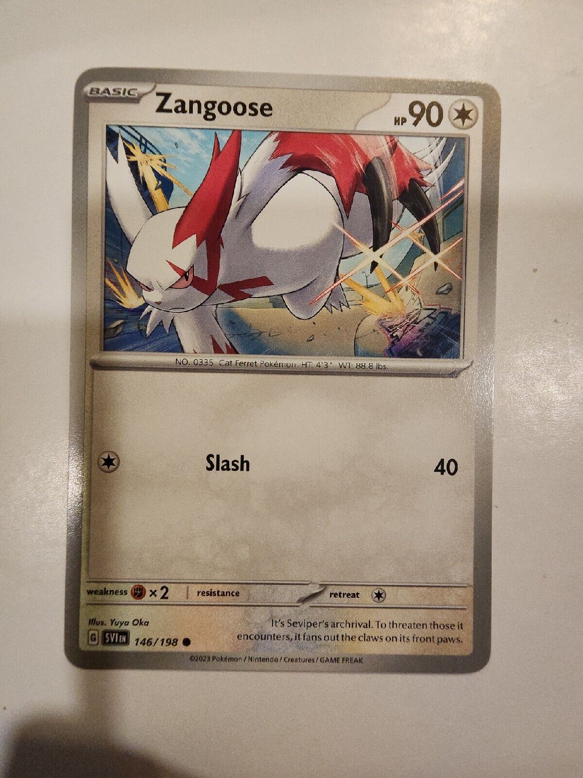 Zangoose 146/198 Pokémon TGC Scarlet & Violet