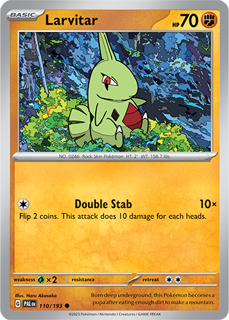 Larvitar [Reverse Holo]  110/193 Pokémon TCG Paldea Evolved