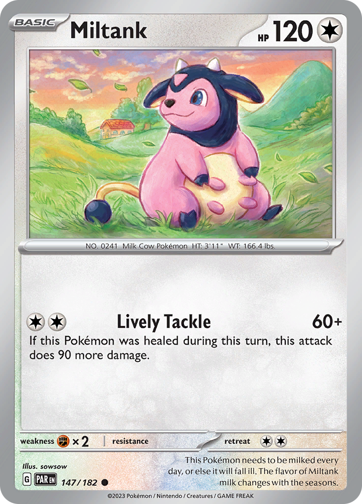 Miltank  147/182 Pokémon TCG Paradox Rift