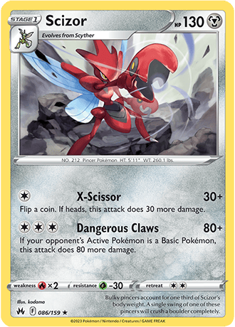 Scizor  86/159 Pokémon TCG Crown Zenith