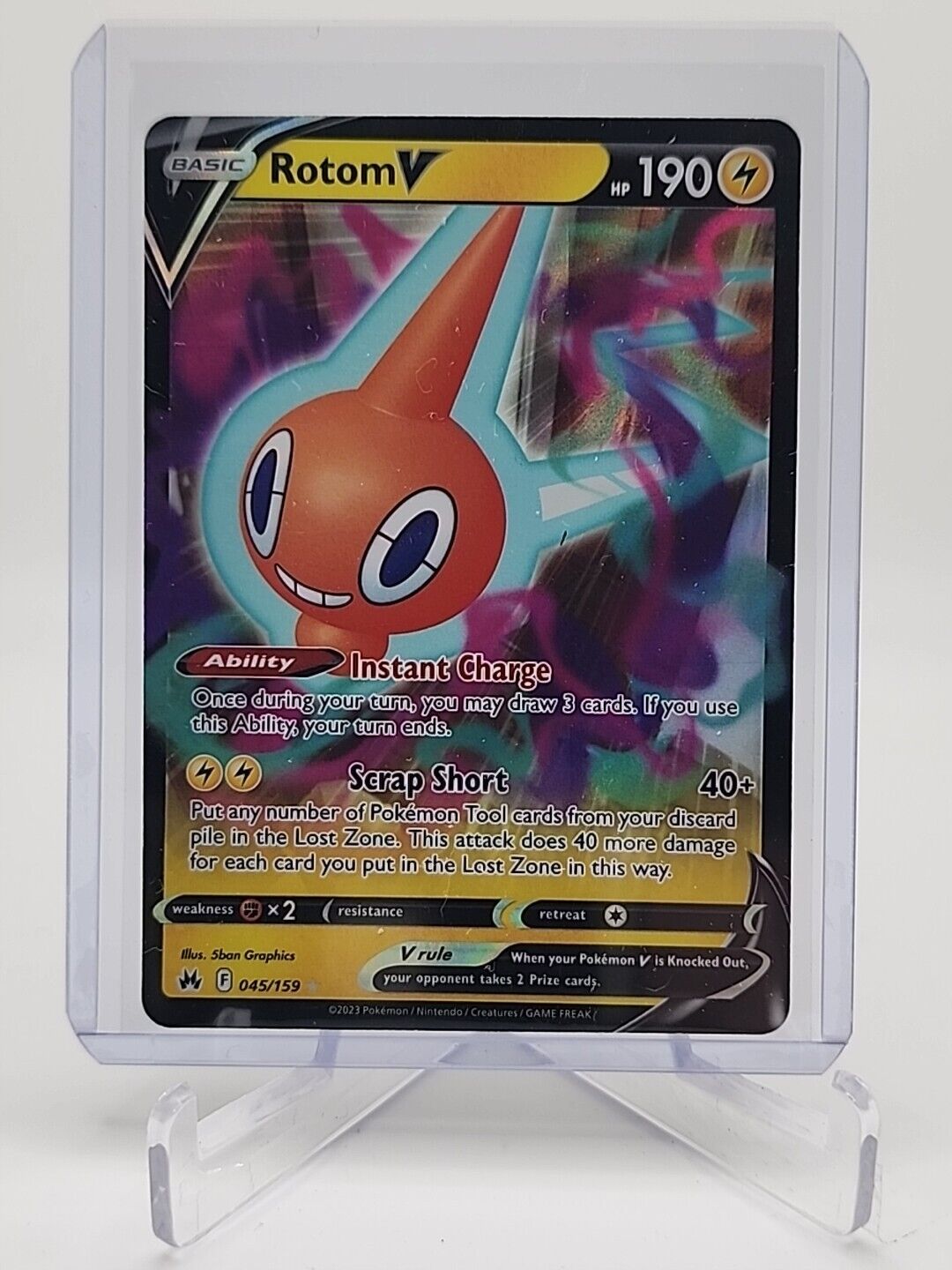 Rotom V  45/159 Pokémon TCG Crown Zenith