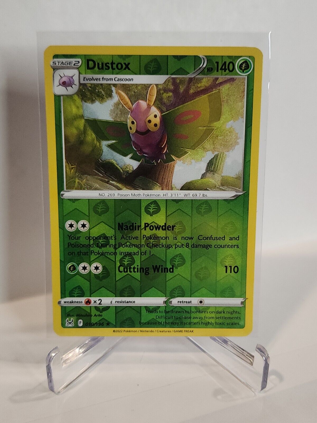 10/196 Dustox [Reverse Holo]  Pokémon TGC Lost Origin