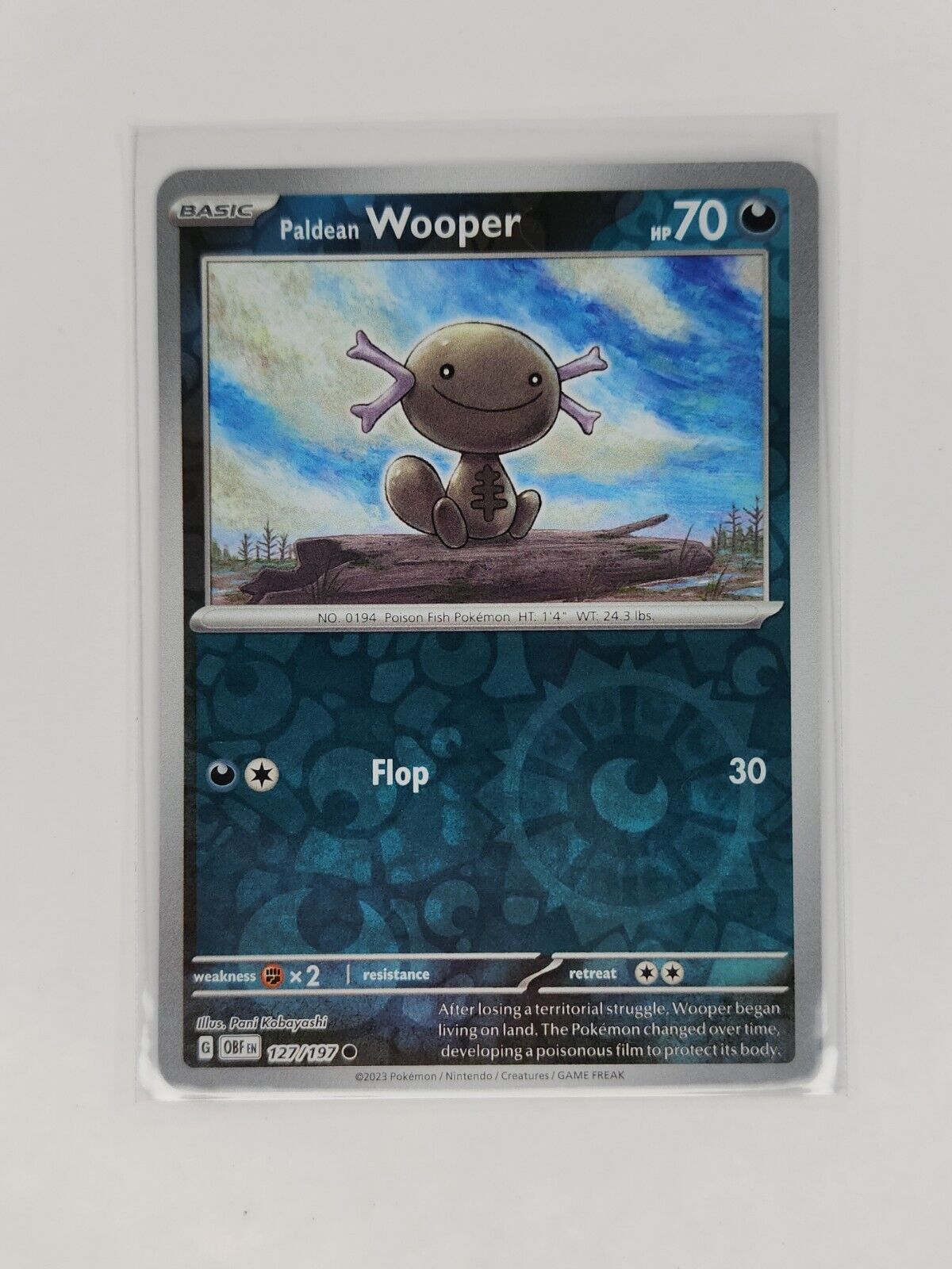 Paldean Wooper [Reverse Holo] 127/197 Pokémon TGC Obsidian Flames