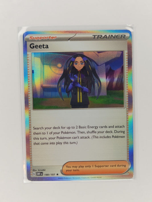 Geeta [Holo] 188/197 Pokémon TGC Obsidian Flames