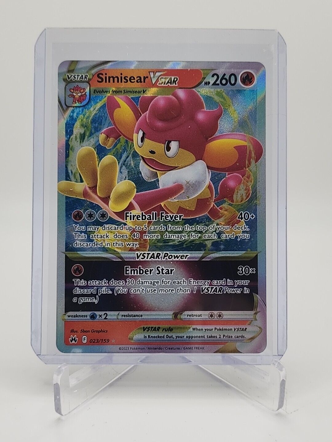 Simisear VSTAR  23/159 Pokémon TCG Crown Zenith