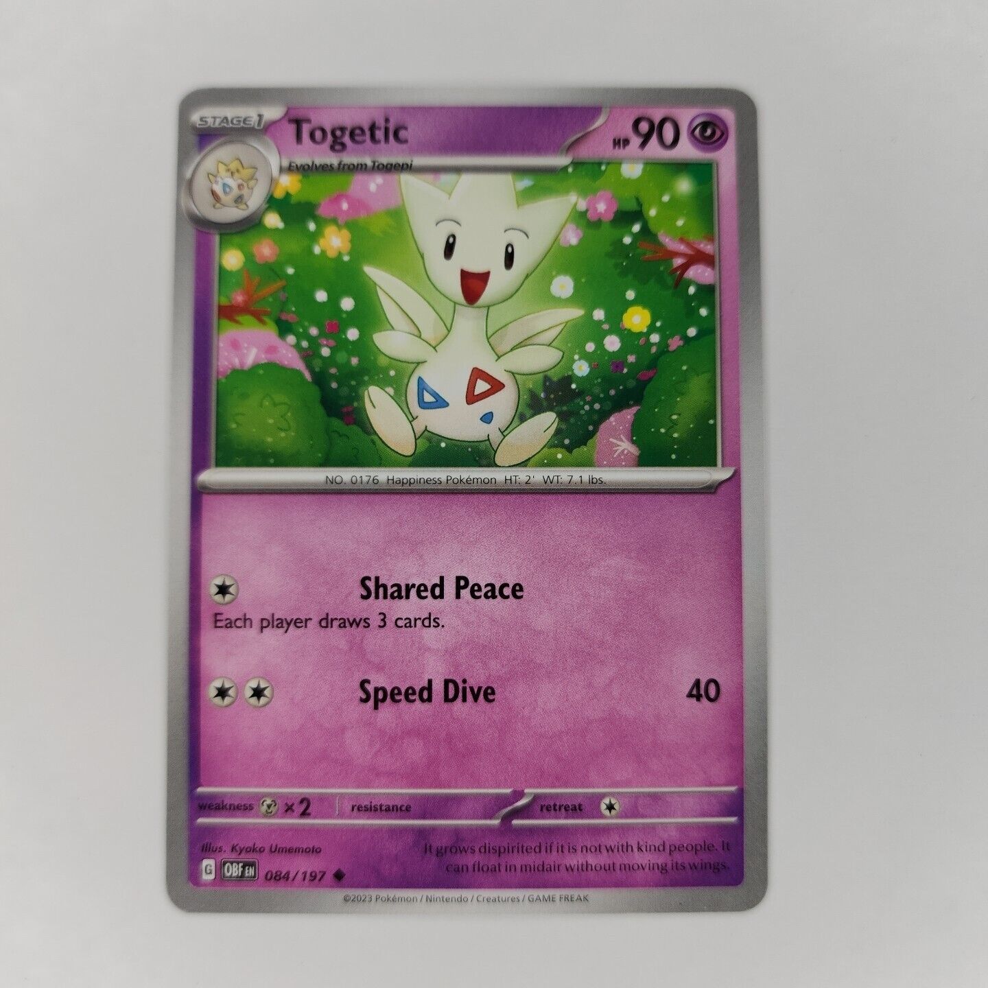 Togetic 84/197 Pokémon TGC Obsidian Flames