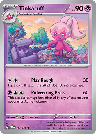 Tinkatuff [Reverse Holo]  104/193 Pokémon TCG Paldea Evolved