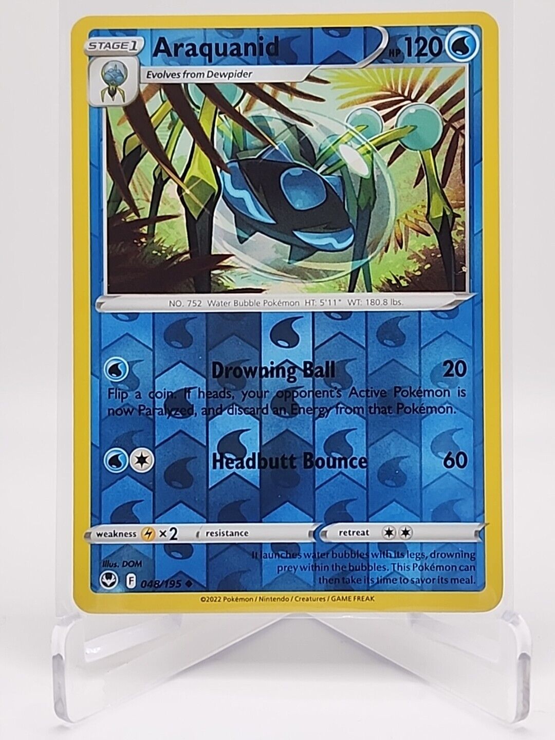 Araquanid [Reverse Holo]  48/195 Pokémon TCG Silver Tempest