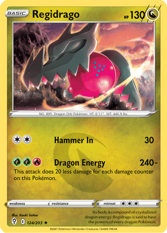 Regidrago  124/203 Pokémon TCG Evolving Skies