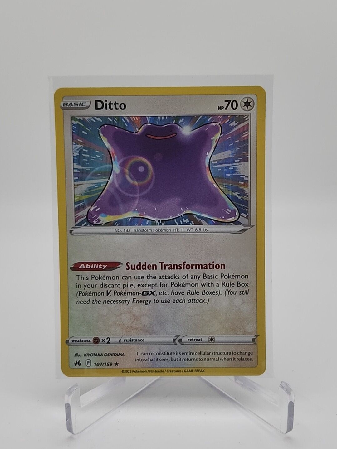 Ditto [Holo] 107/159 Pokémon TGC Crown Zenith