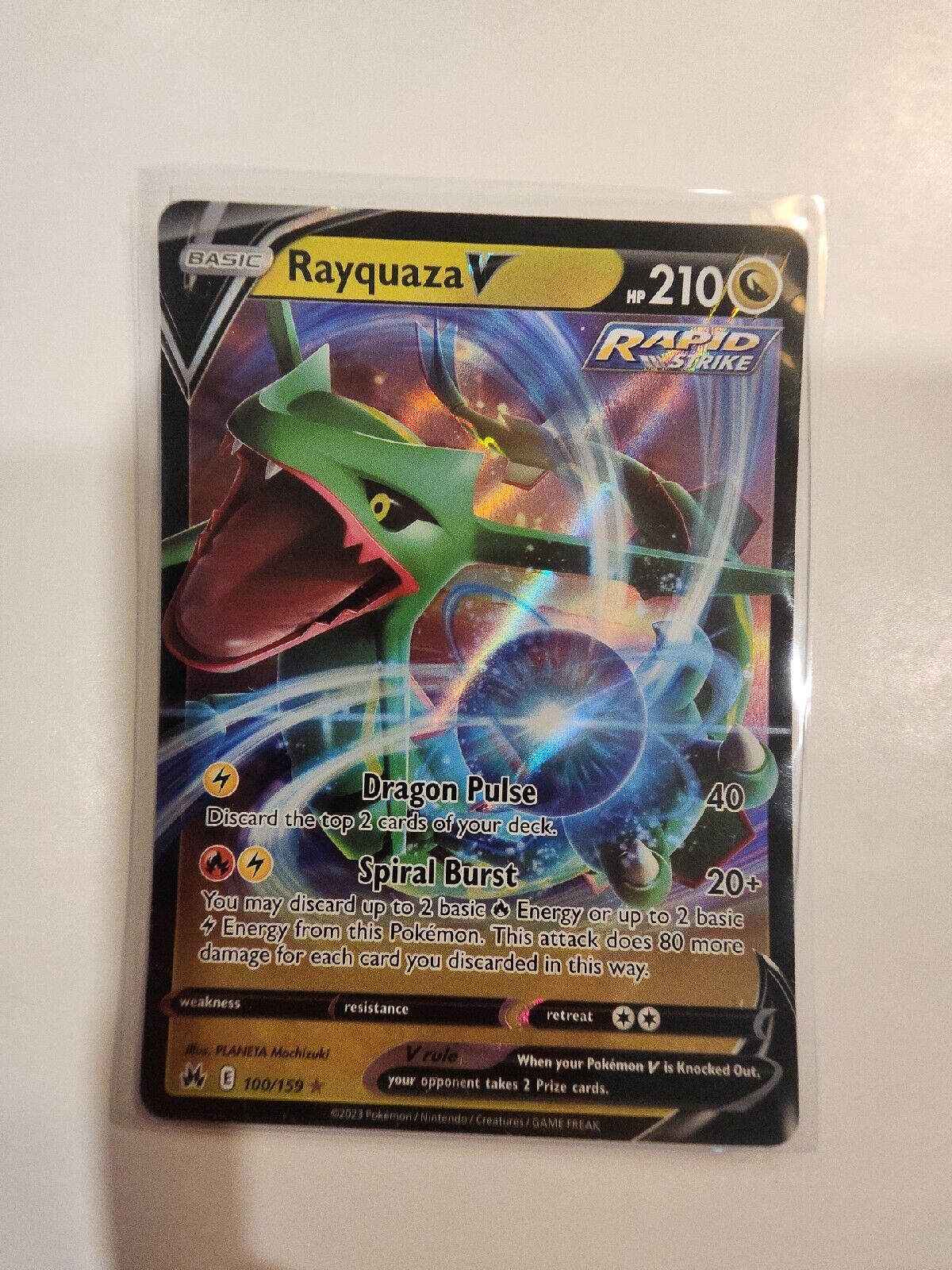 Rayquaza V 100/159 Pokémon TGC Crown Zenith