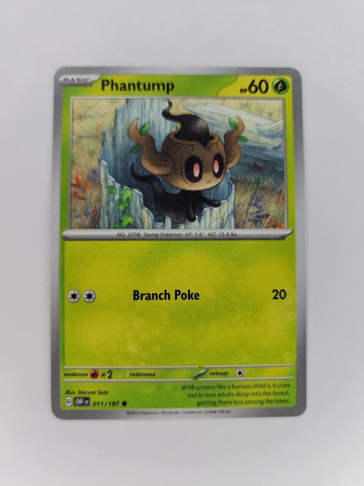 Phantump 11/197 Pokémon TGC Obsidian Flames