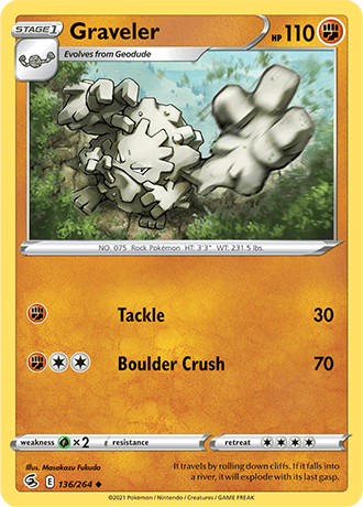 Graveller  136/264 Pokémon TCG Fusion Strike