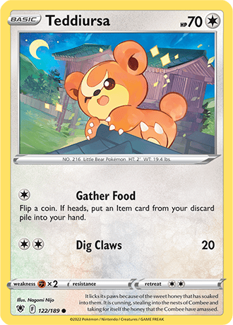 Teddiursa  122/189 Pokémon TCG Astral Radiance